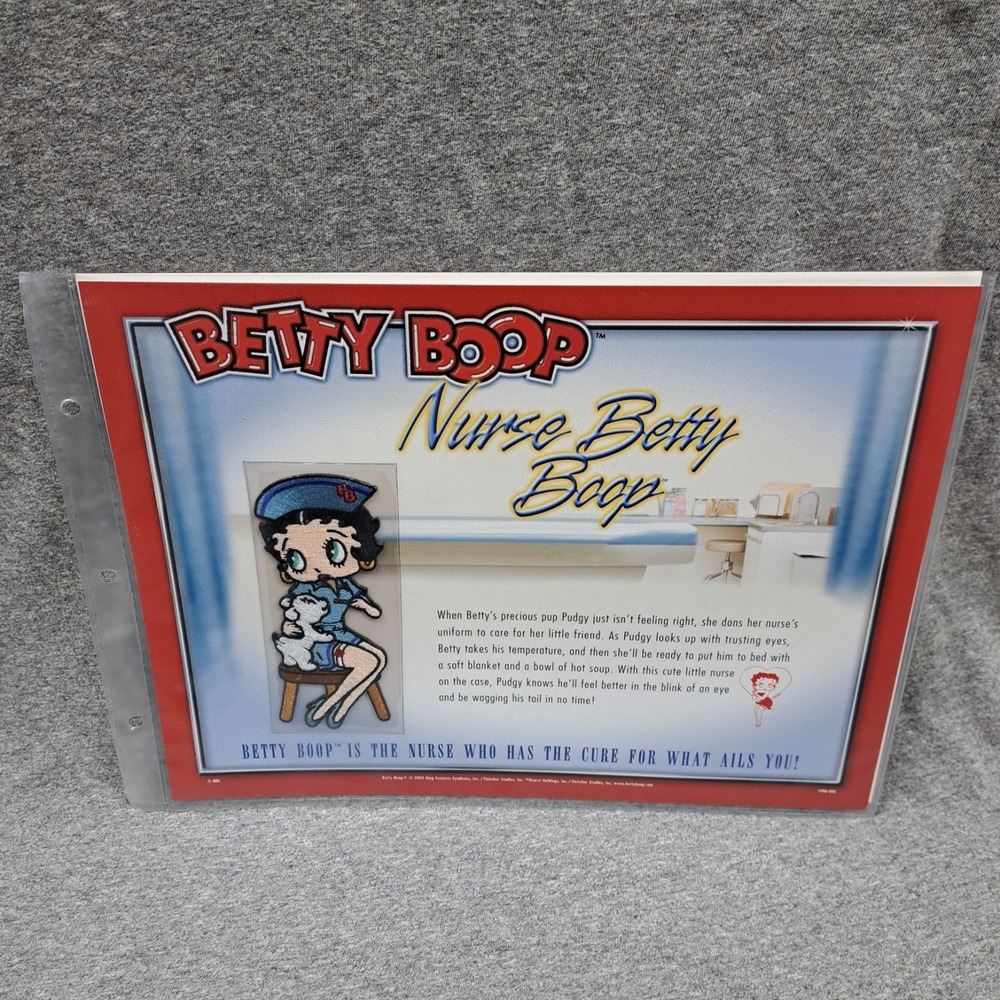 Betty Boop‎ Patch Nurse Betty Pudgy Clothing Patch Collectible Vintage Medical